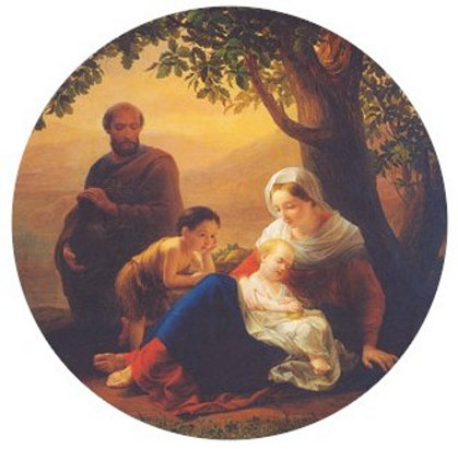 ... .     
Holy Family with young St John the Baptist by Peter M. Shamshin