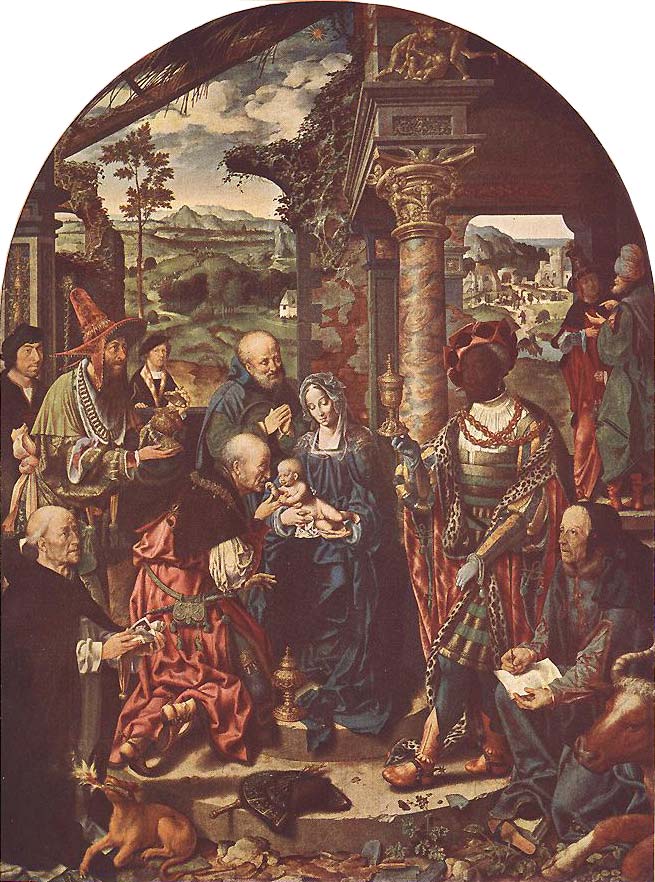   , .  
Adoration of the magi by Joos van Cleve, the Elder