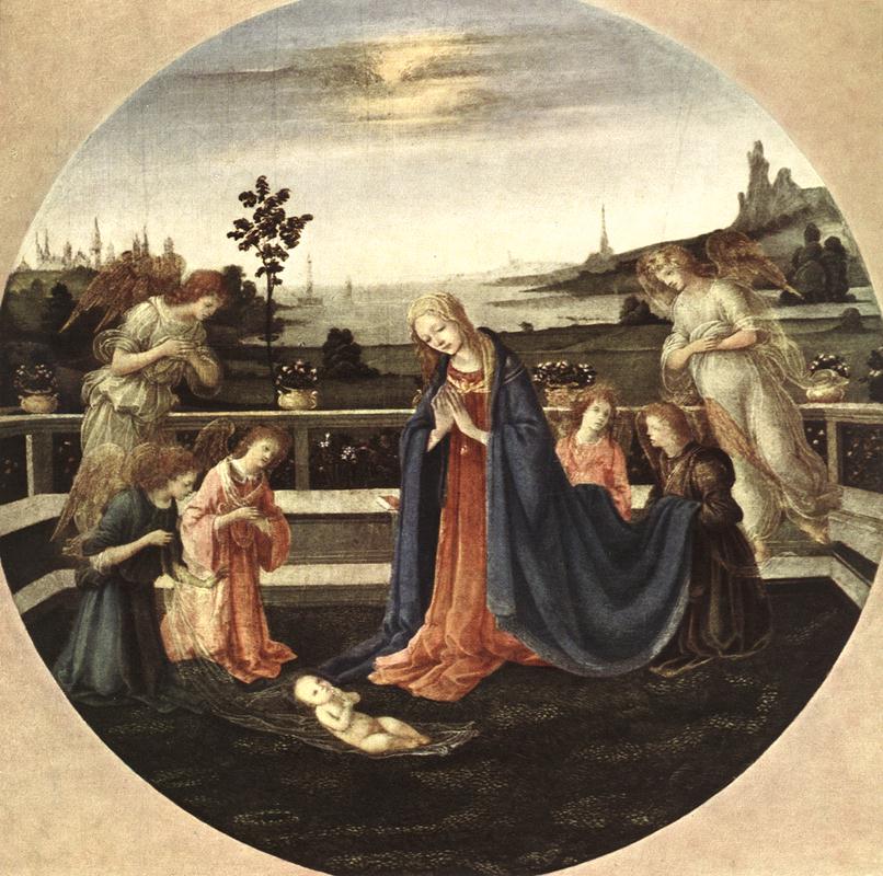 . . 
Adoration by Filippino Lippi