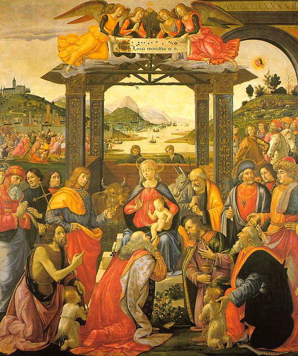  .  
Adoration of the magi by Domenico Ghirlandaio