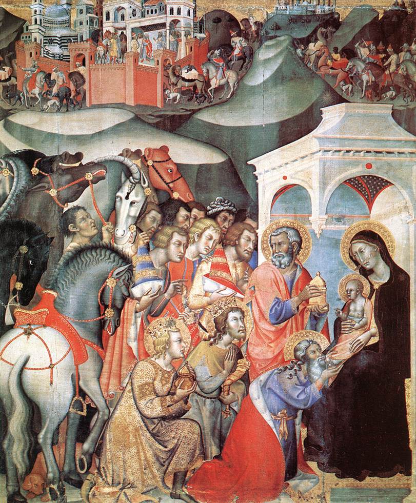   .  
Adoration of the magi by Bartolo di Fredi