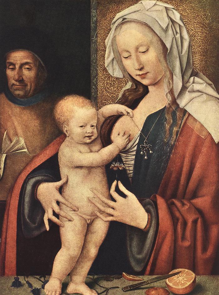   . . 
Holy Family by Joos van Cleve