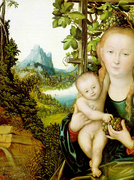  ., .      
Virgin and Child in a grape arbor by Lucas Cranach the Elder