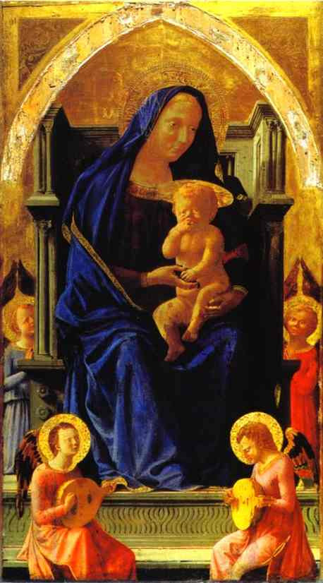 .       
Virgin and Child enthroned with angels by Masaccio