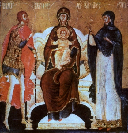       
Virgin and Child enthroned with saints