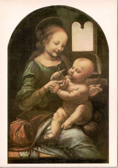   .  
Postal card Madonna Benois by Leonardo da Vinci
